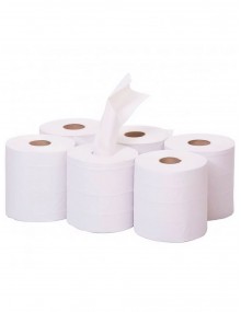 Pack of 6 White  Centerfeed rolls 150m x 170mm Hygiene